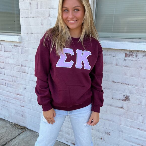 Sorority Letter Sweatshirt - Sigma Kappa - Picture 2 of 2